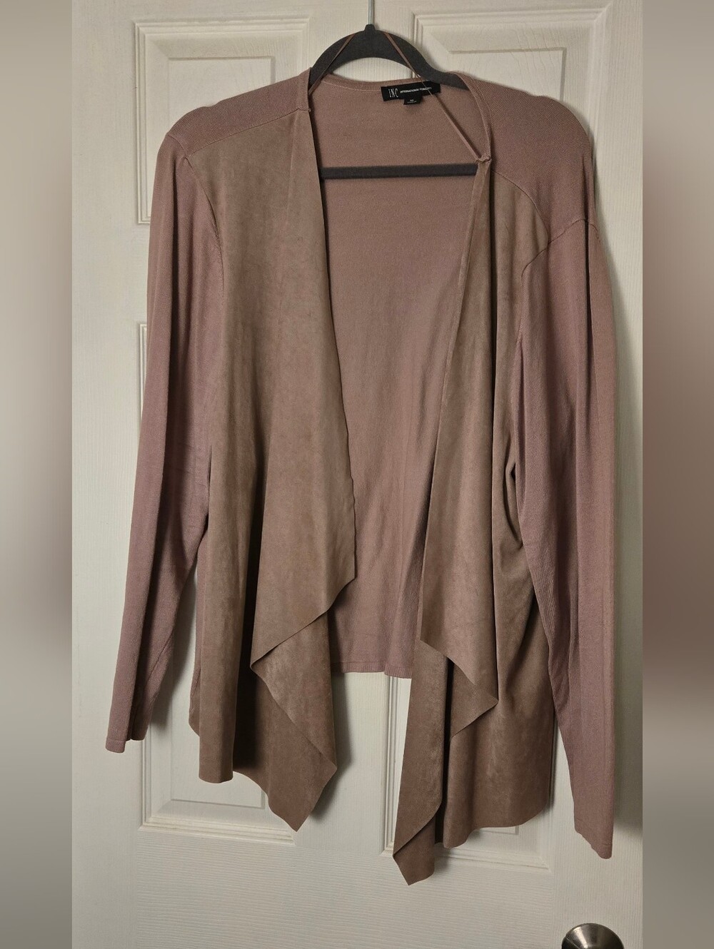 INC International Concepts Draped Open-Front Cardigan